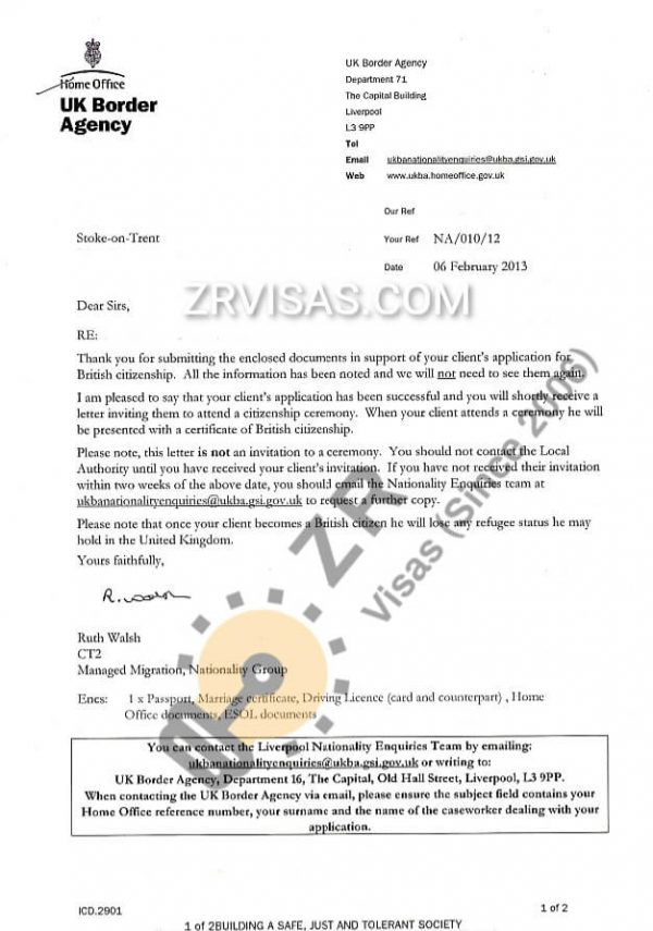 BRITISH NATURALISATION APPLICATION PDF visual data 7