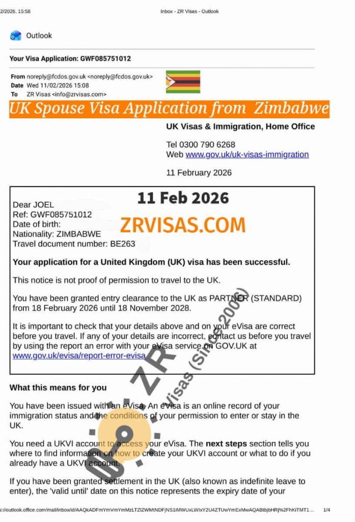 UK Spouse Visa husband application from Zimbabwe ZR Visas UK 12 Feb 2026