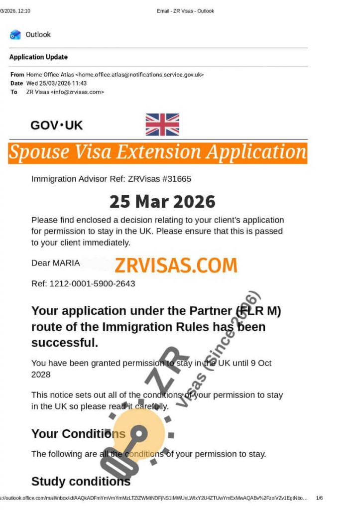 UK Spouse Visa Extension Extend Stay 5 Years Route ZR Visas UK 25 Mar 2026